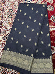 Boota Jangala Silk Saree – Royal Black Woven Zari Border Traditional Saree