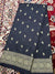 Boota Jangala Silk Saree – Royal Black Woven Zari Border Traditional Saree
