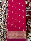 Boota Jangala Silk Saree – Cherry Red Zari Woven Traditional Saree