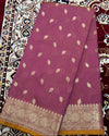 Boota Jangala Silk Saree – Peach Pink Woven Zari Border Traditional Saree