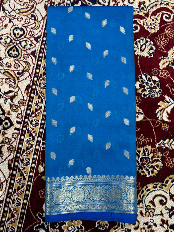 Boota Jangala Silk Saree – Royal Blue Zari Woven Traditional Saree