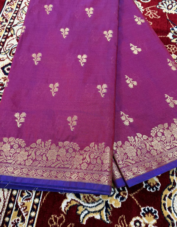 Boota Silk Saree – Purple Prestige Zari Woven Traditional Saree