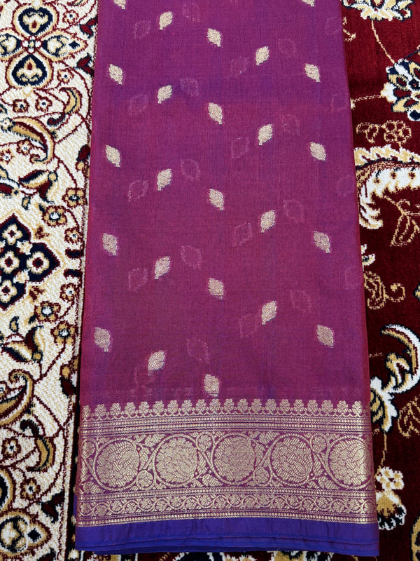 Boota Jangala Silk Saree – Royal Purple Zari Woven Traditional Saree