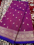 Boota Jangala Silk Saree – Royal Purple Zari Woven Traditional Saree