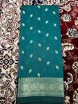 Boota Jangala Silk Saree – Purple Woven Zari Border Traditional Saree