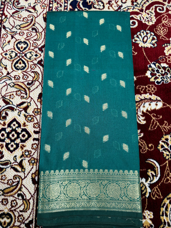 Boota Jangala Silk Saree – Purple Woven Zari Border Traditional Saree