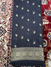 Boota Jangala Silk Saree – Royal Black Woven Zari Border Traditional Saree