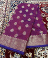 Boota Silk Saree –Wine Purple Zari Woven Traditional Saree