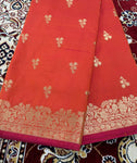 Regal Booti Silk Saree - Sunset Orange Boota Silk Saree